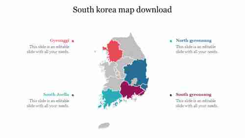 South korea map download 